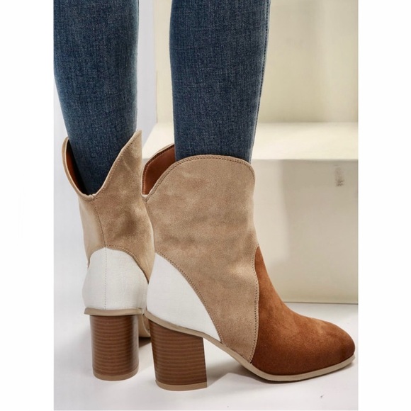 Chestnut Color Block Suede Boot - Picture 7 of 10